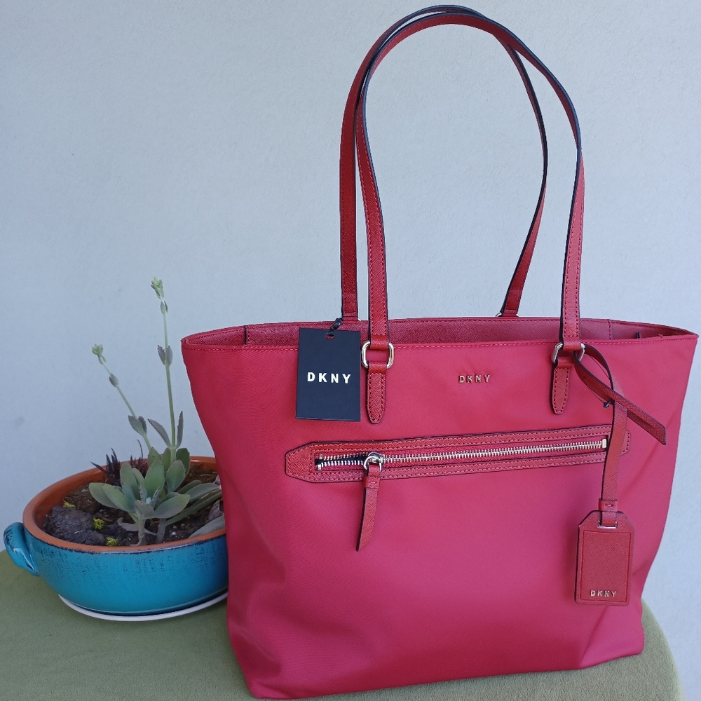 DKNY Red Tote Bag
